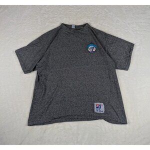 Vtg Toronto Blue Jays Single Stitch Made In USA Striped T-Shirt Sz XLarge